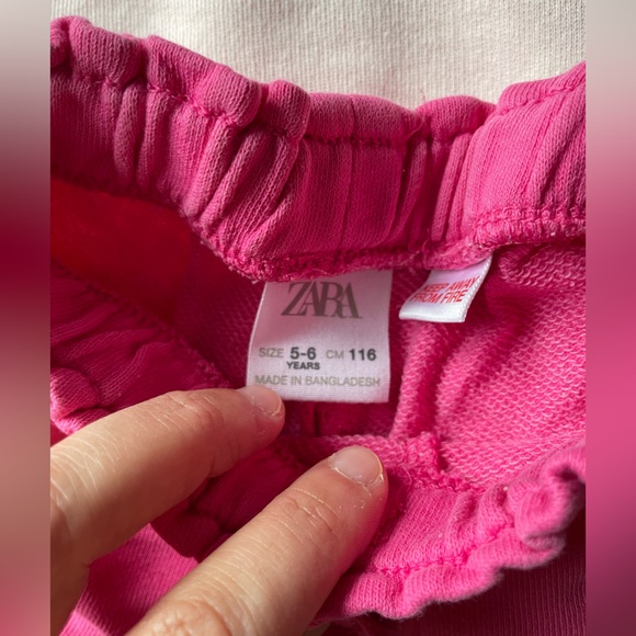 Zara Vibrant Pink Kids' Shorts and New York City sweatshirt set - Picture 3 of 8